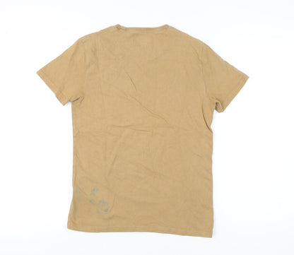 Abercrombie & Fitch Womens Beige XS Short Sleeve Cotton T-Shirt