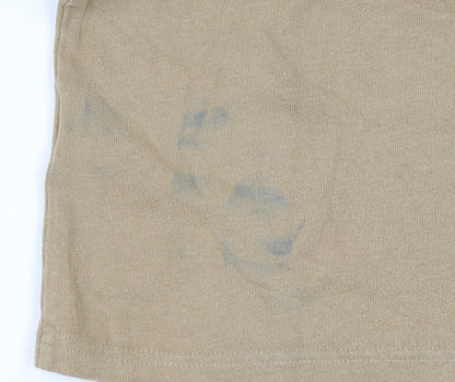 Abercrombie & Fitch Womens Beige XS Short Sleeve Cotton T-Shirt