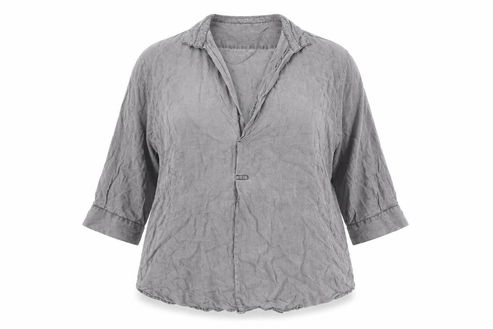 Womens UK Size XL Zara Grey Basic Button-Up
