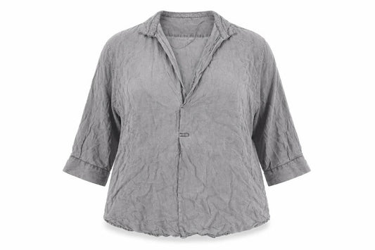 Womens UK Size XL Zara Grey Basic Button-Up