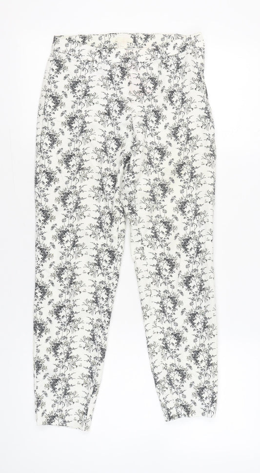 Womens UK Size 6 H&M Slim Fit CasualWorkwear White Trousers