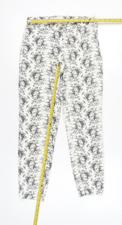 Womens UK Size 6 H&M Slim Fit CasualWorkwear White Trousers