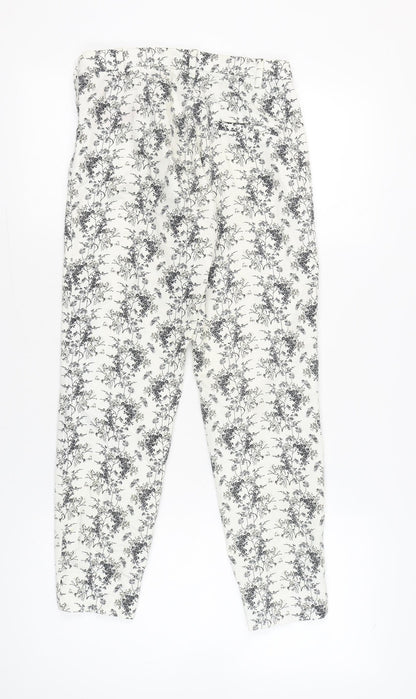 Womens UK Size 6 H&M Slim Fit CasualWorkwear White Trousers