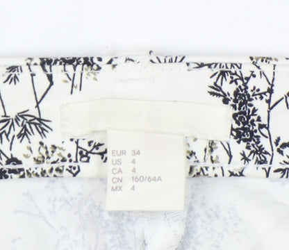Womens UK Size 6 H&M Slim Fit CasualWorkwear White Trousers