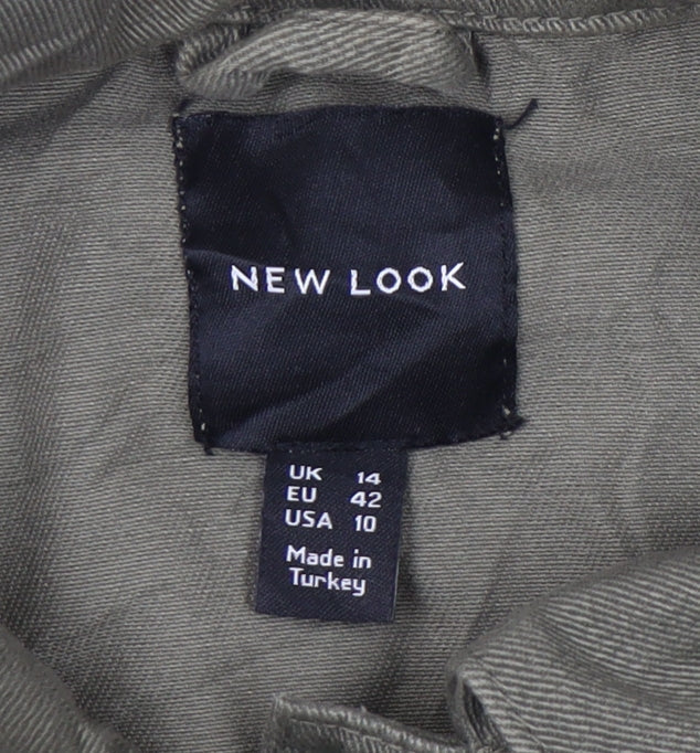 Womens UK Size 14 New Look Green Military Jacket