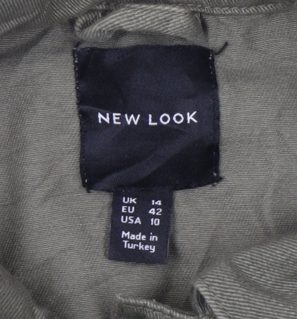 Womens UK Size 14 New Look Green Military Jacket
