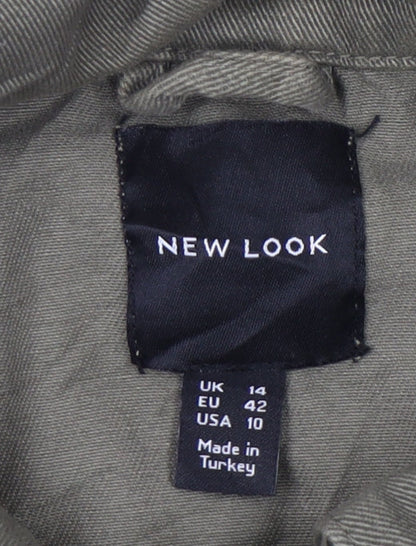 Womens UK Size 14 New Look Green Military Jacket