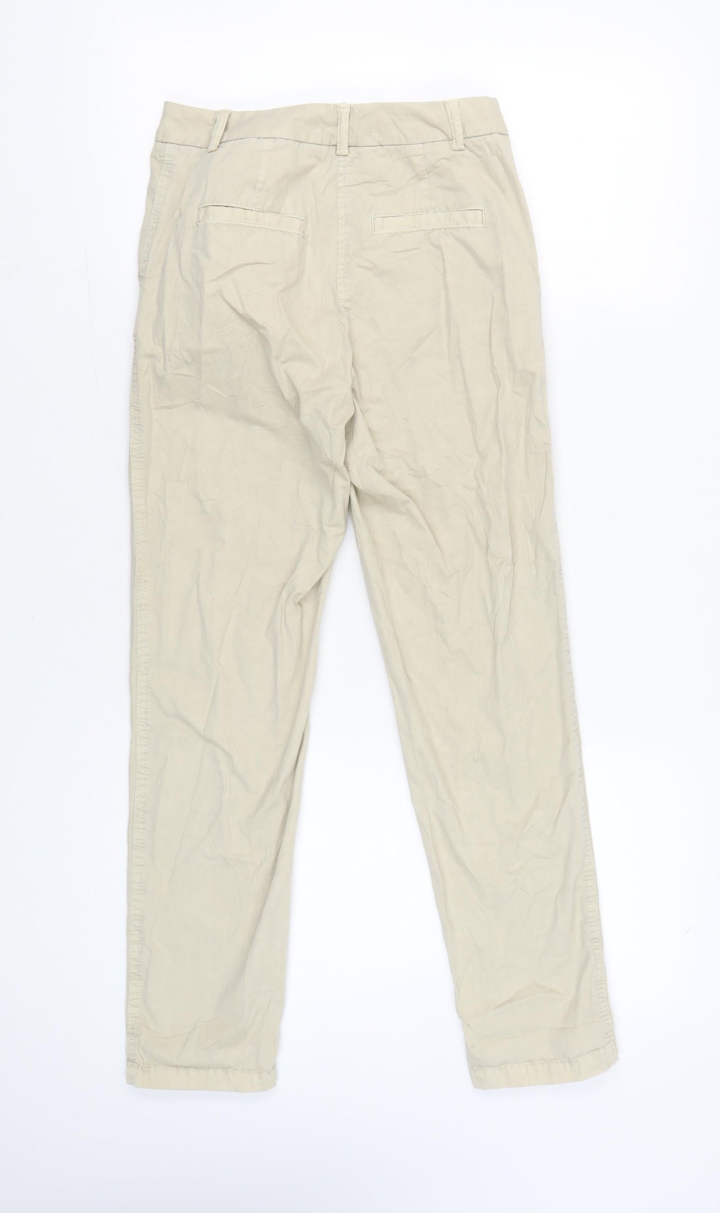 Womens UK Size 6 Marks and Spencer Regular Fit Chino Beige Trousers