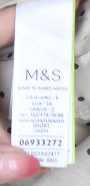 Womens UK Size 6 Marks and Spencer Regular Fit Chino Beige Trousers