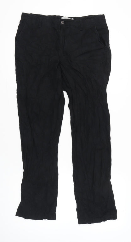 Womens UK Size 16 Marks and Spencer Regular Fit CasualTravelBusiness Black Trous