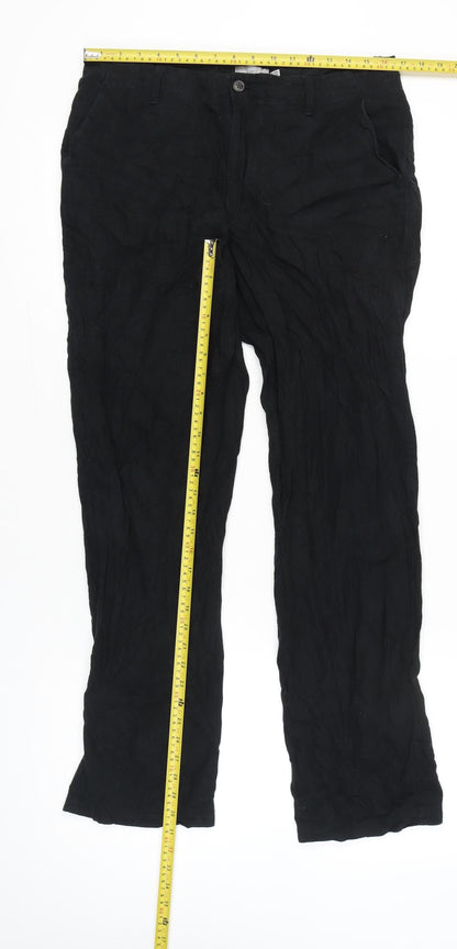 Womens UK Size 16 Marks and Spencer Regular Fit CasualTravelBusiness Black Trous