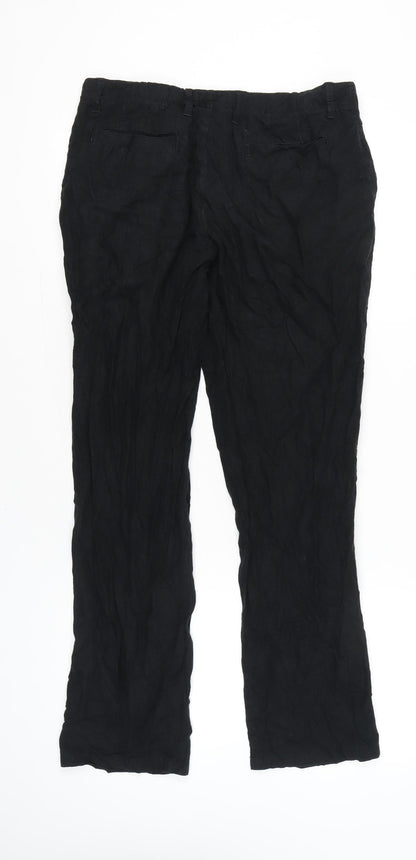 Womens UK Size 16 Marks and Spencer Regular Fit CasualTravelBusiness Black Trous
