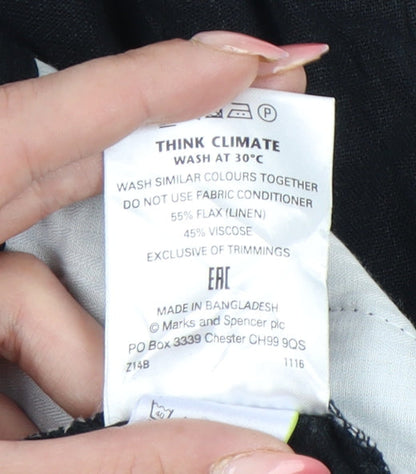 Womens UK Size 16 Marks and Spencer Regular Fit CasualTravelBusiness Black Trous