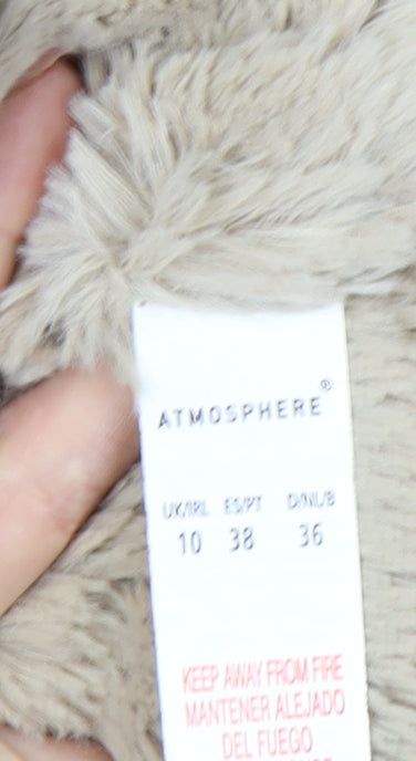 Atmosphere Womens Purple Hooded Puffer Waistcoat Size 10