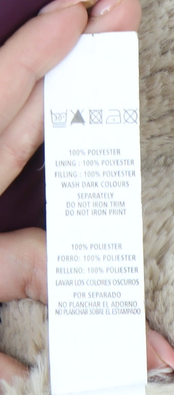 Atmosphere Womens Purple Hooded Puffer Waistcoat Size 10