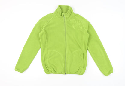 Portwest Womens Green Fleece Jacket Size 8 Full Zip Outdoor Casual