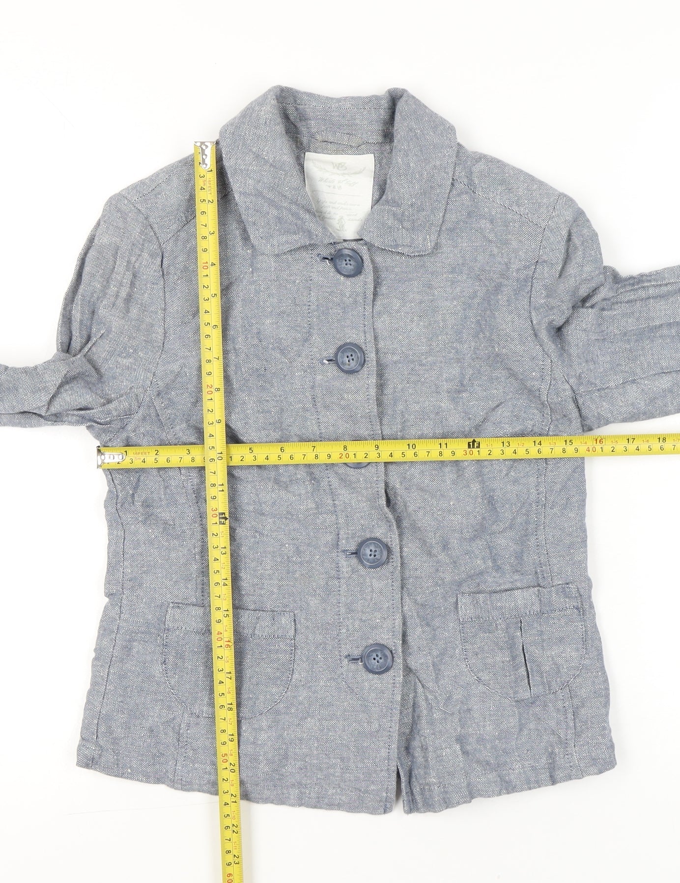 Womens UK Size 8 White Stuff Blue Basic Jacket