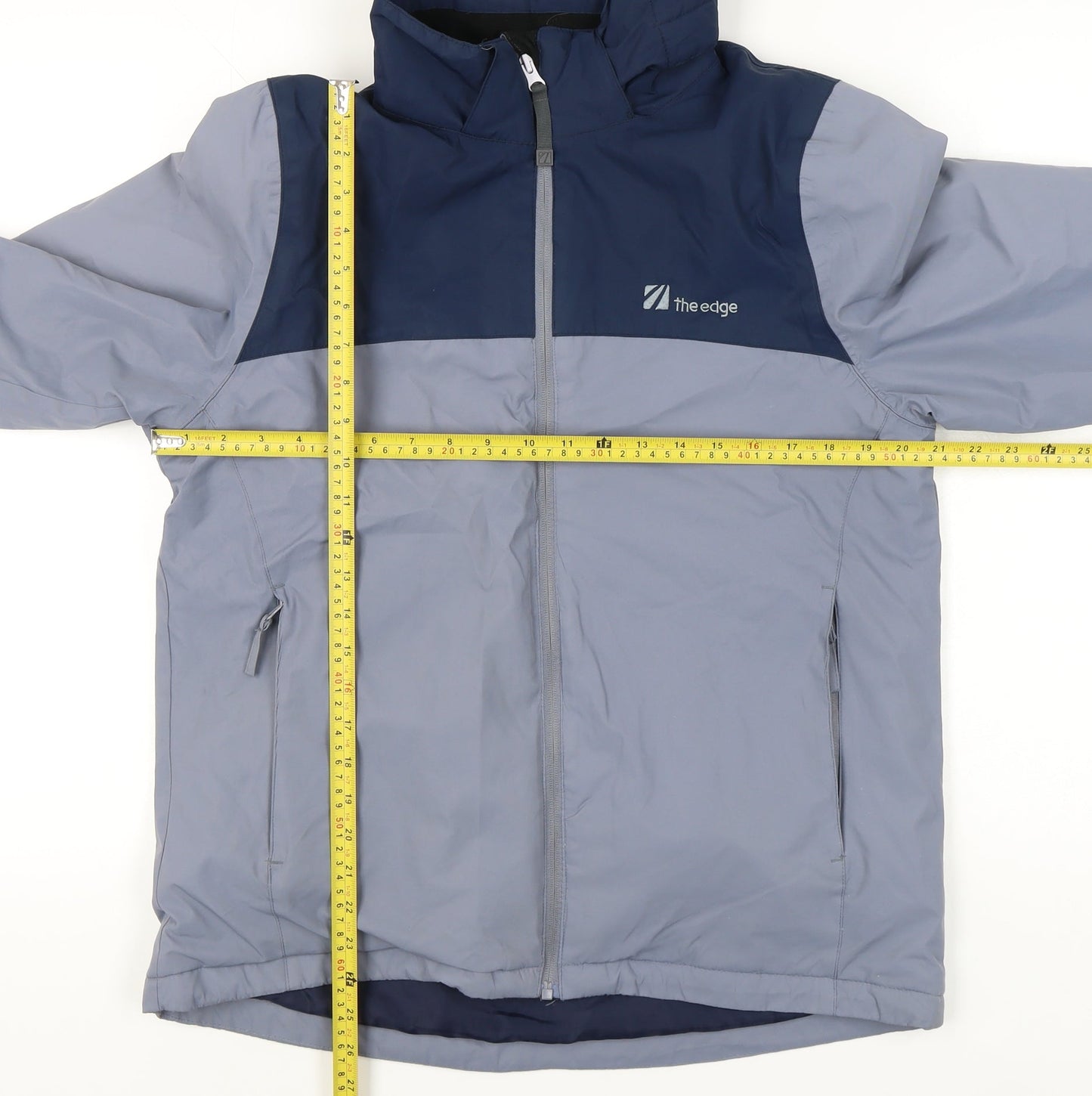 The Edge Womens Blue Size 14 Hooded Insulated Puffer Jacket