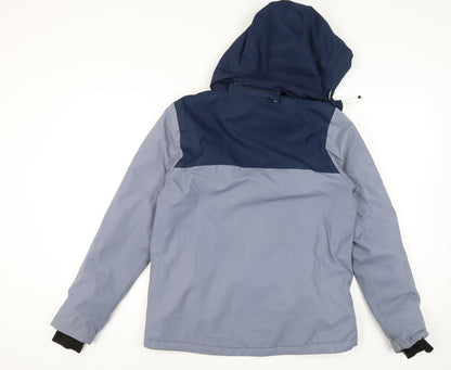 The Edge Womens Blue Size 14 Hooded Insulated Puffer Jacket