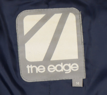 The Edge Womens Blue Size 14 Hooded Insulated Puffer Jacket