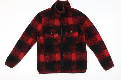 Mens UK Size S Topman Red Basic Jacket