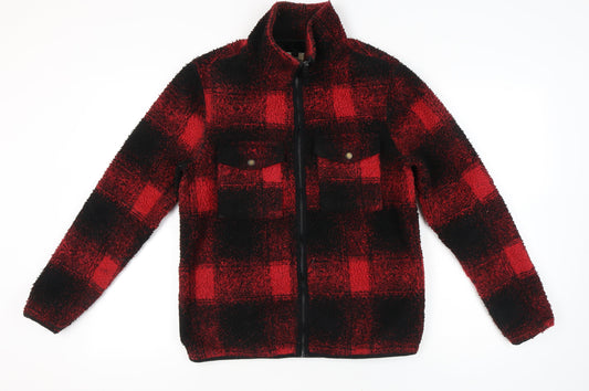 Mens UK Size S Topman Red Basic Jacket