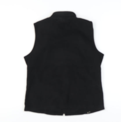 Karen Scott Women’s Black Fleece Waistcoat Bodywarmer Size S