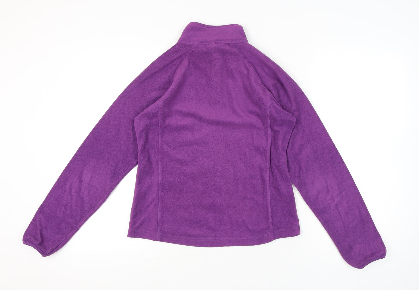Cup's Womens Purple Fleece Sweatshirt M 1/4 Zip Long Sleeve Polyester