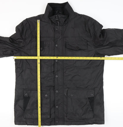 F&F Men's Black XL Utility Jacket Cotton Blend Lined Workwear