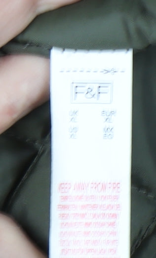 F&F Men's Black XL Utility Jacket Cotton Blend Lined Workwear