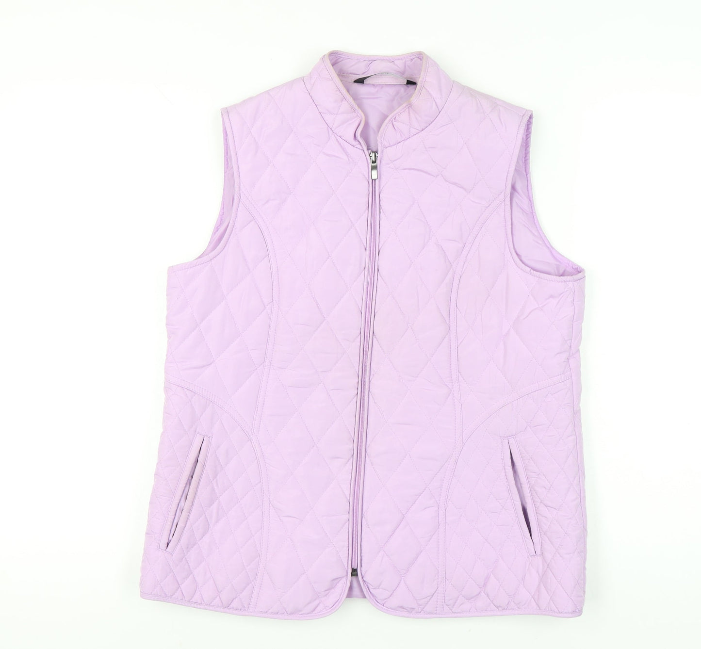 Womens UK Size 12 BM Casual Purple Quilted Coat
