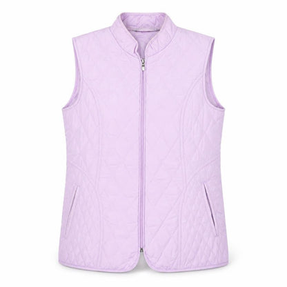 Bonmarché Womens Purple Quilted Waistcoat Gilet Size 12 Zip Padded Vest