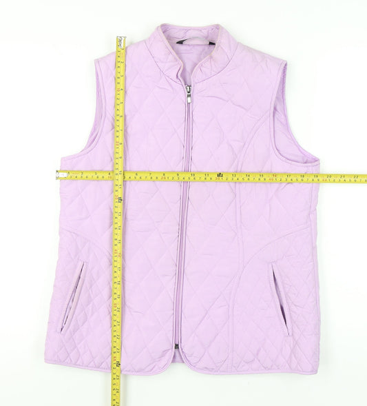 Womens UK Size 12 BM Casual Purple Quilted Coat