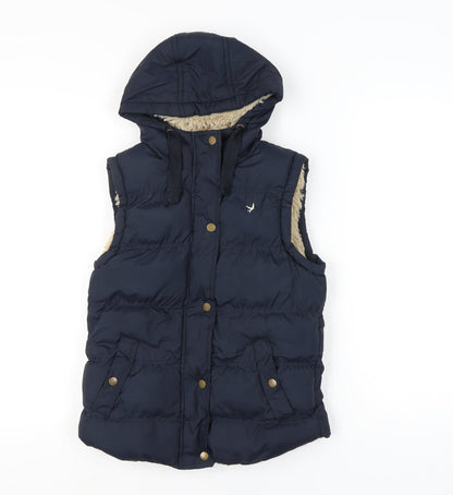 Atmosphere Women’s Blue Size 8 Hooded Puffer Waistcoat
