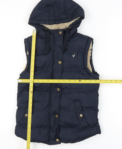 Atmosphere Women’s Blue Size 8 Hooded Puffer Waistcoat