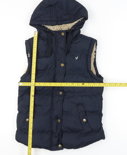 Atmosphere Women’s Blue Size 8 Hooded Puffer Waistcoat