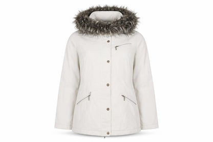 Womens UK Size S Weatherproof White Parka Coat
