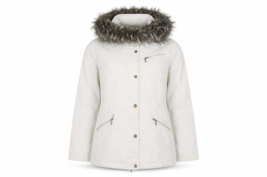 Womens UK Size S Weatherproof White Parka Coat