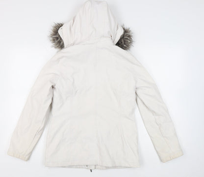 Womens UK Size S Weatherproof White Parka Coat