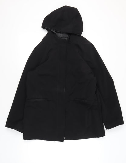 Womens UK Size 14 BHS Black Parka Coat