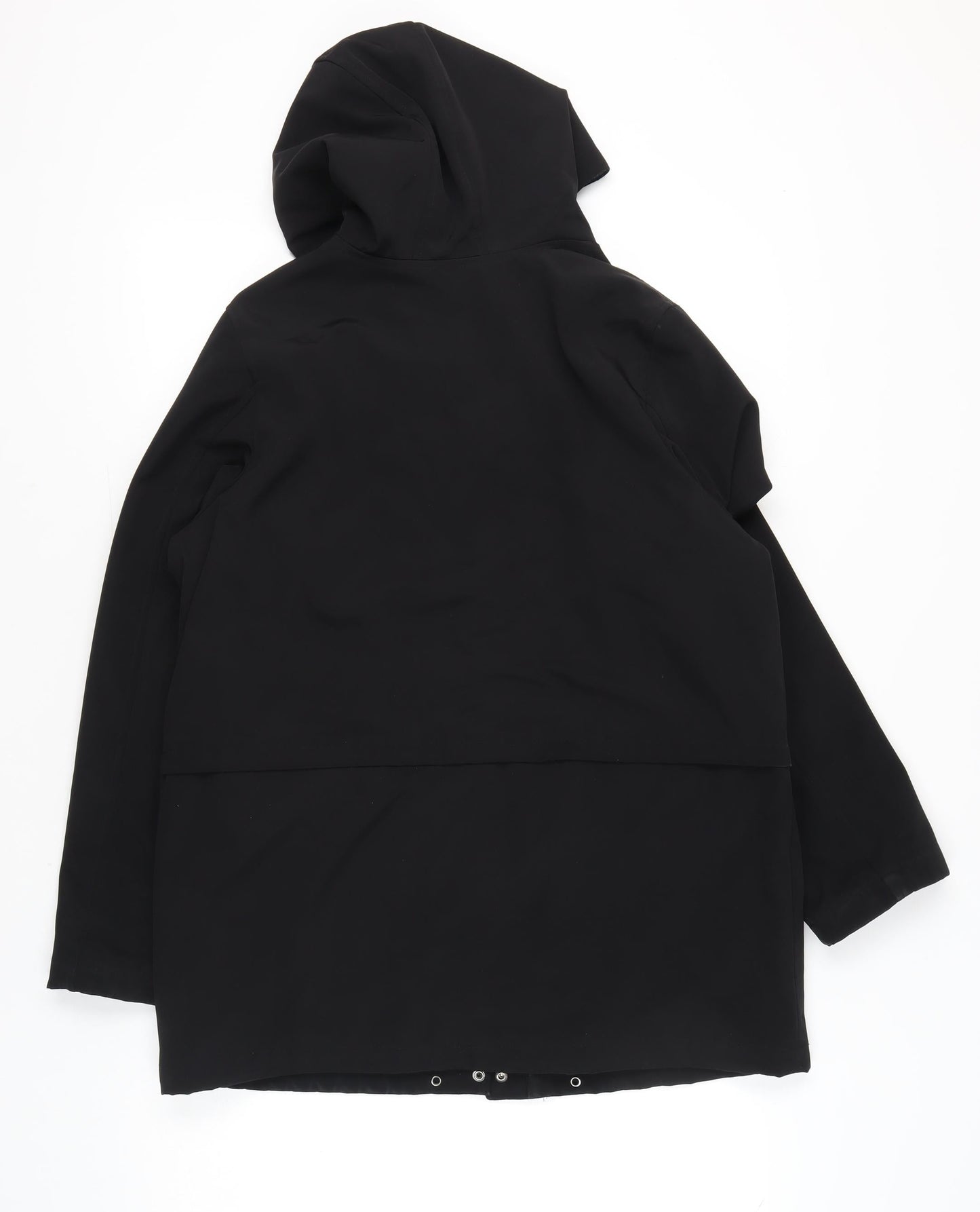 Womens UK Size 14 BHS Black Parka Coat