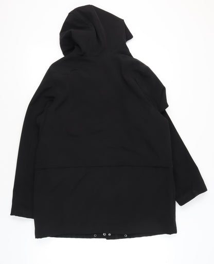 Womens UK Size 14 BHS Black Parka Coat