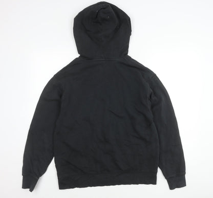 Zara Women Black Hoodie Sweatshirt Size 8 Brooklyn 1980 Pullover
