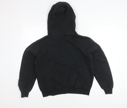 Converse Unisex Black Pullover Hoodie Small Logo Sweatshirt