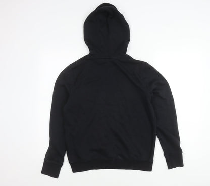 Fila Women’s Black Pullover Hoodie Size M UK 12 Cotton Blend Logo