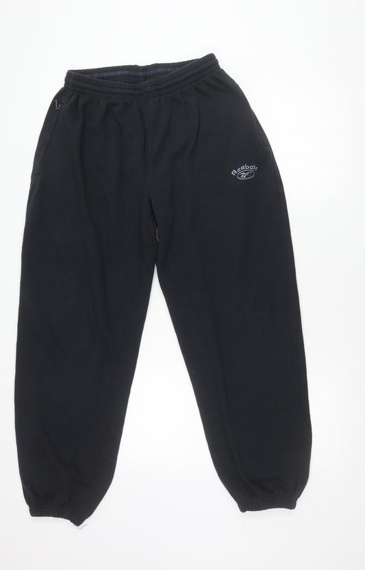 Reebok Women’s Black M Sweatpants Fleece Trousers Regular Fit