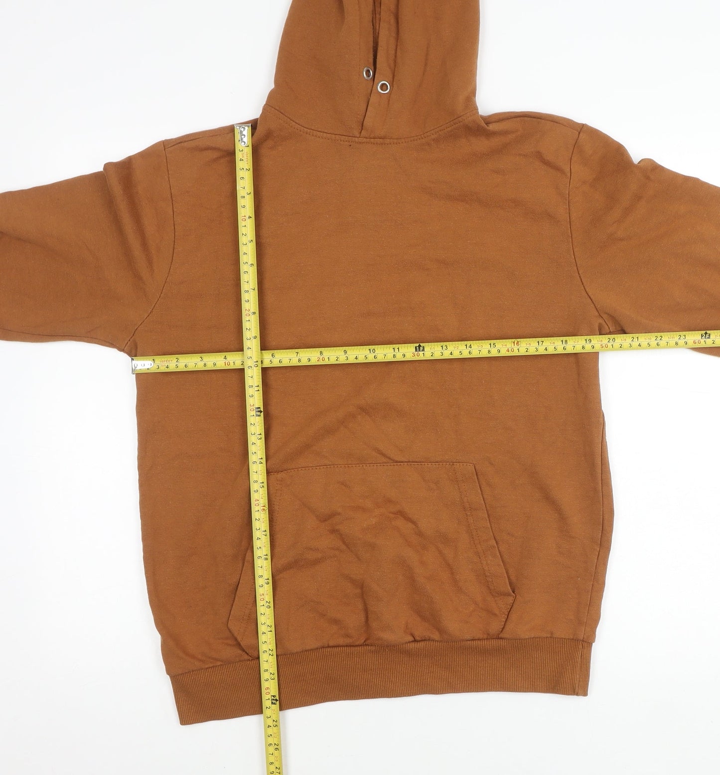 Lefties Men’s Brown Pullover Hoodie Size M Regular Fit