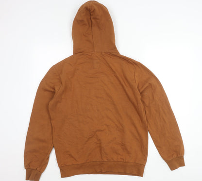 Lefties Men’s Brown Pullover Hoodie Size M Regular Fit