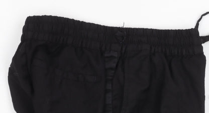 Paul & Joe Womens Black Jogger Trousers Size 8 Elastic Waist Viscose