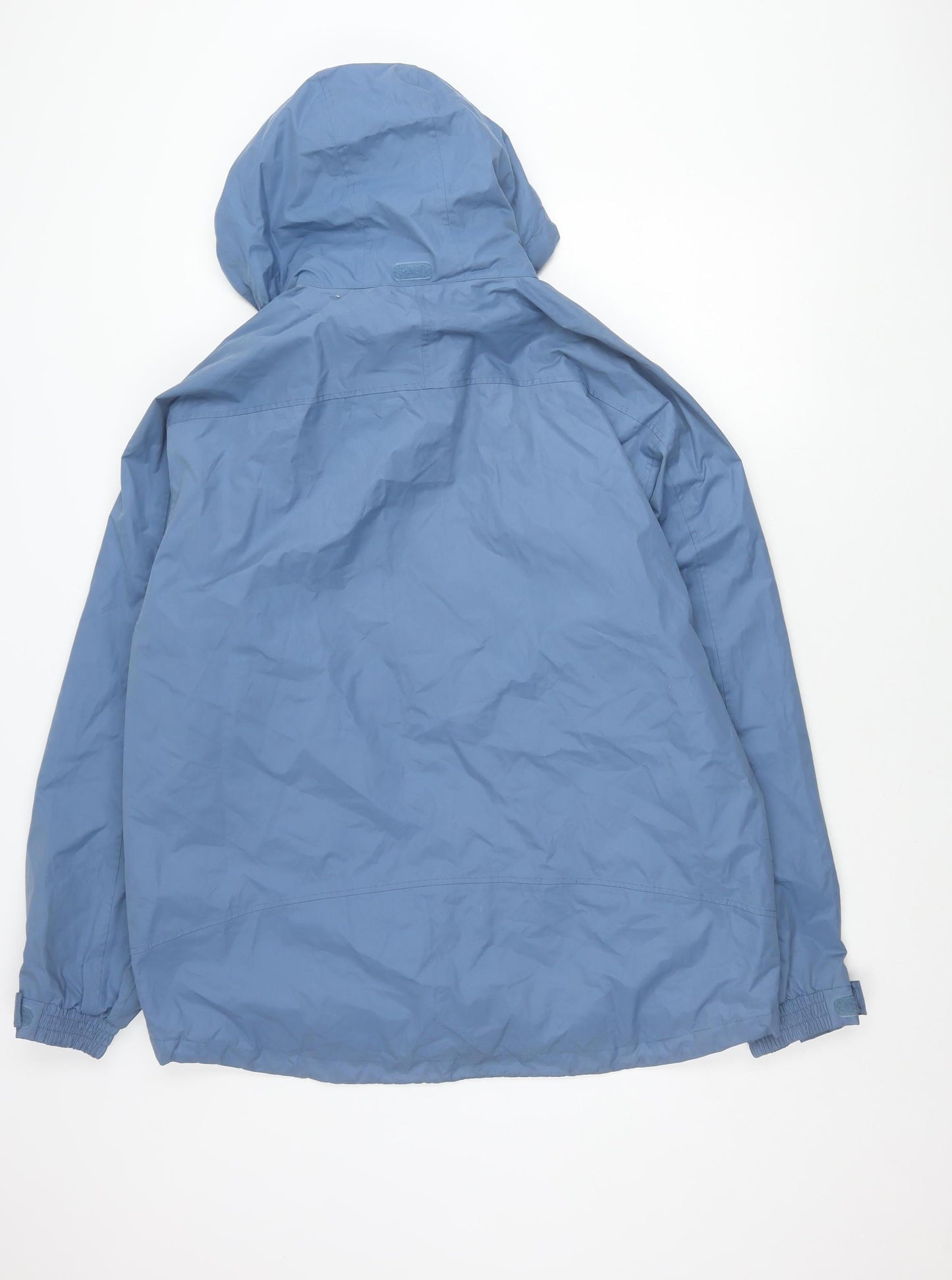 Wynnster Men’s Blue Hooded Rain Coat Jacket Large Outdoor Hiking